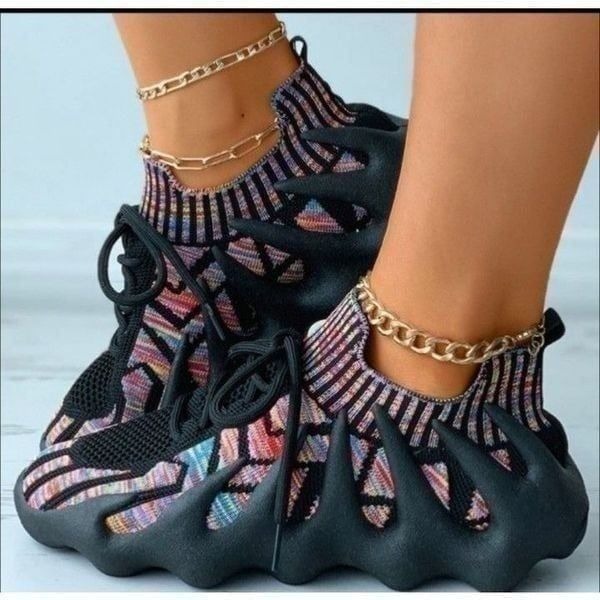 WINKA HOLLYWOOD Mixed-Color flame Sneakers