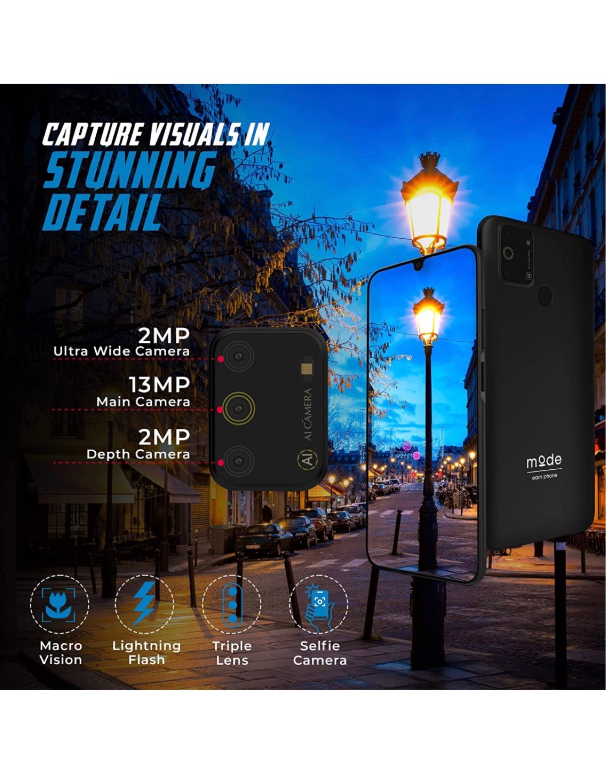 Mode EarnPhone Android Smartphone 128 GB hotsell Dual Sim