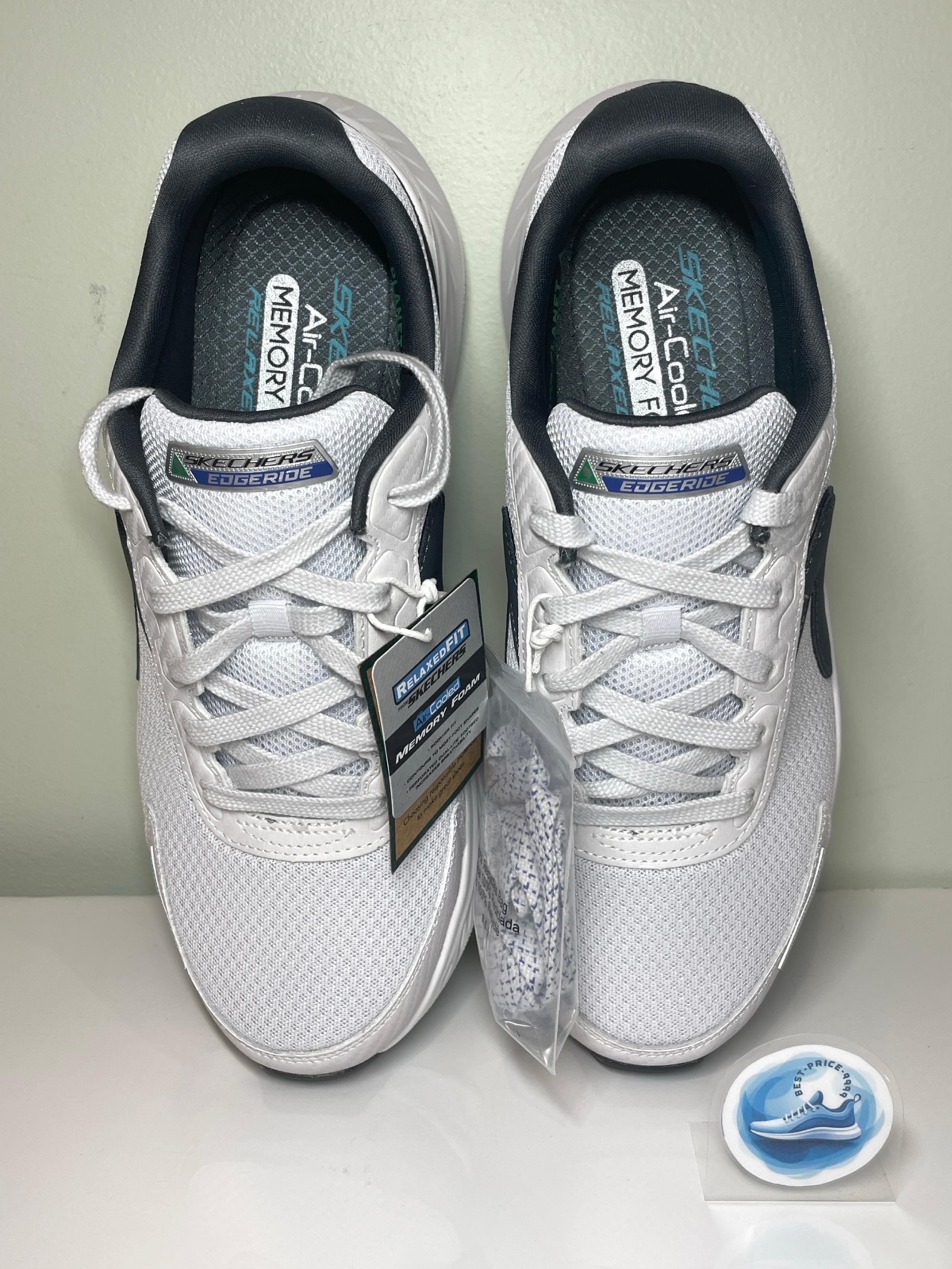 Skechers - Size 10 E - Men's Shoes Edgeride Cader White Sneakers - New