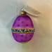 VTG CHRISTOPHER RADKO EGGSPECTING ANYBUNNY GLASS RABBIT EASTER EGG ORNAMENT