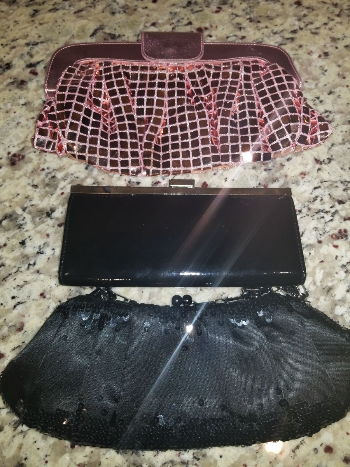 Set of 3 different clutch purses
