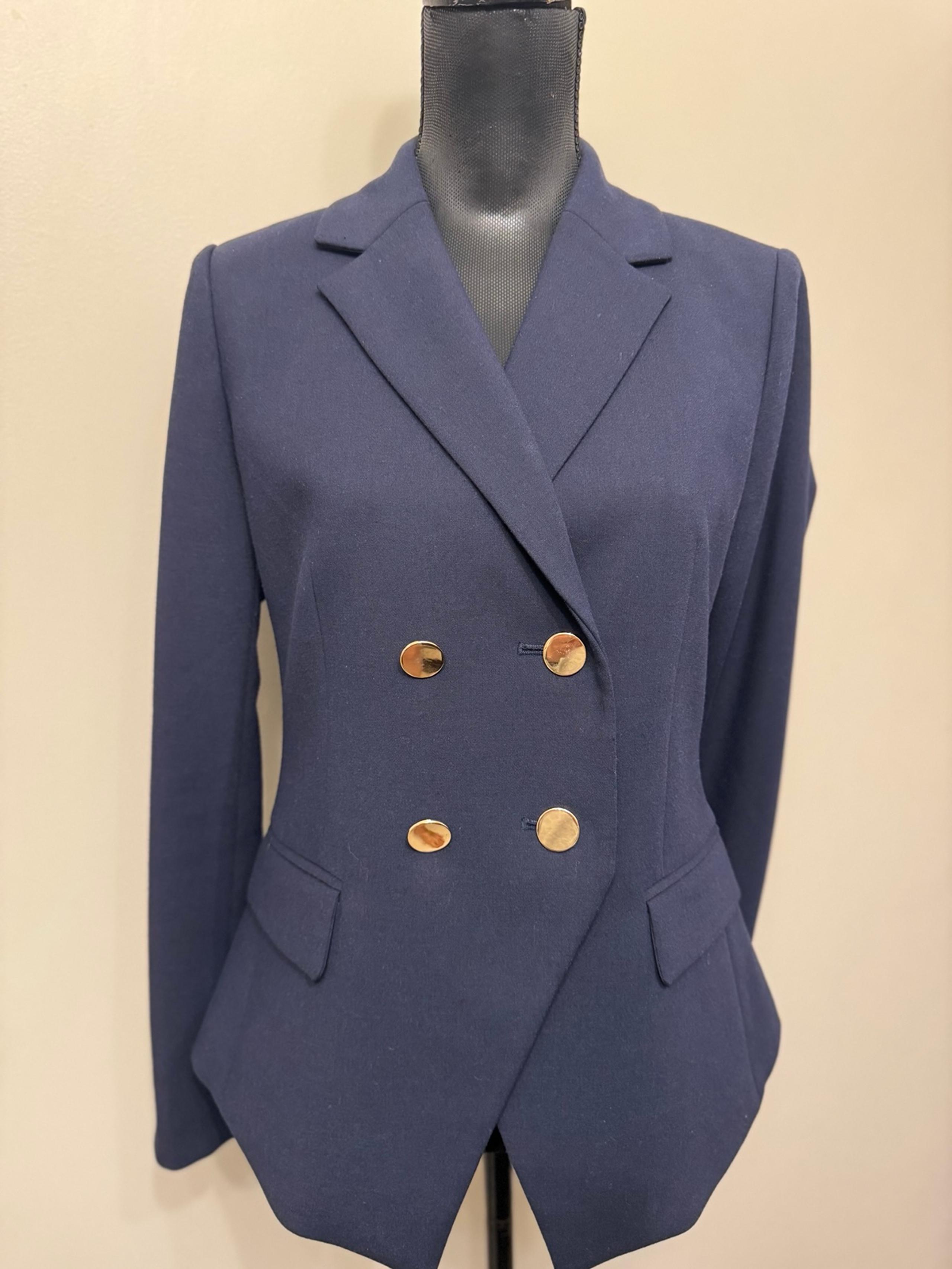 Loft women’s navy gold buttons blazer size 2