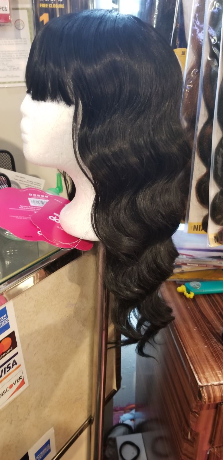 1B FULL CAP FRONT BANGS WIG