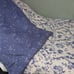 Laura Ashley Elise Twin Size Blue And White Asian Floral Comforter