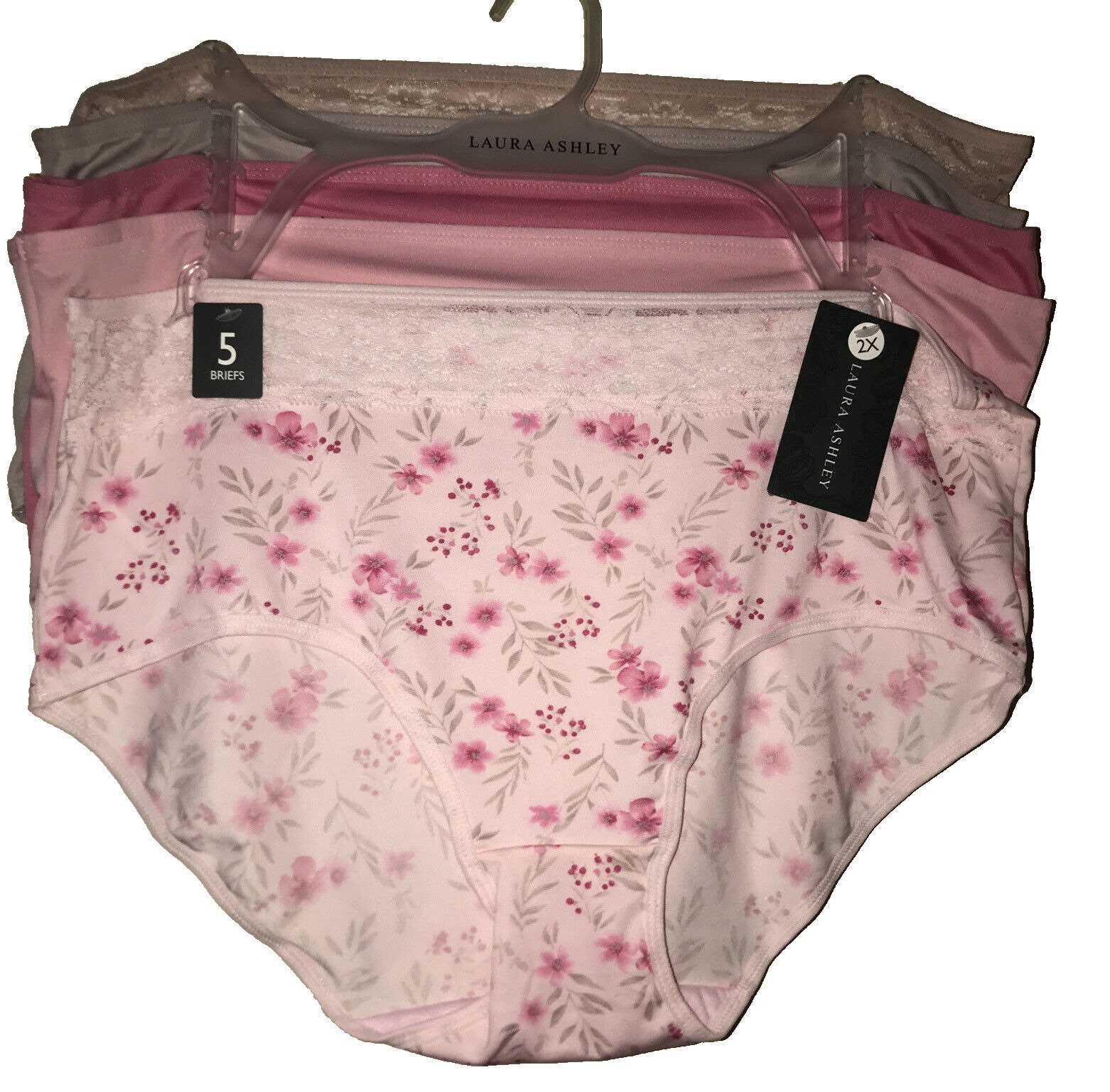 Laura Ashley 5 Pack Briefs Size 2X New With Tags