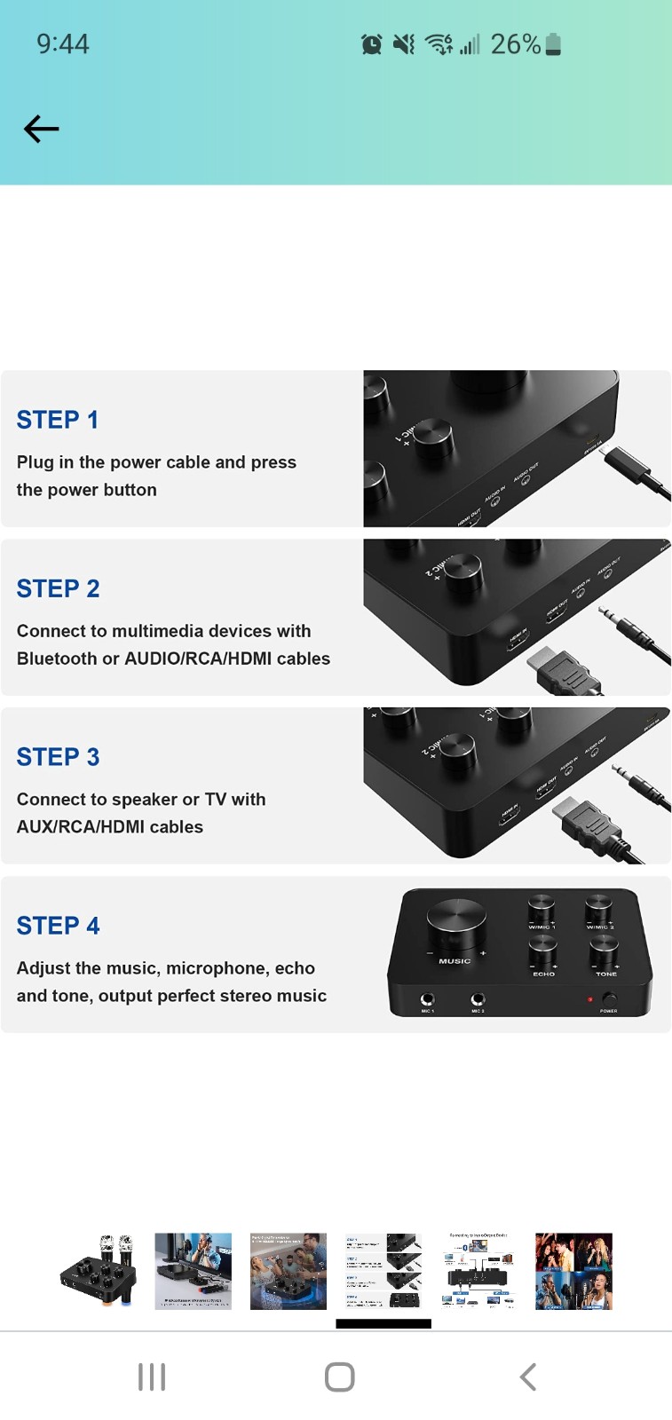 Rybozen Wireless Microphone Karaoke Mixer System, Dual shops Handheld Wireless Microph
