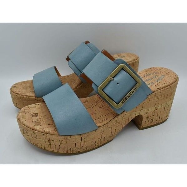 Kork Ease Womens Size 10 Taige Turquoise Leather Platform Sandals 17394