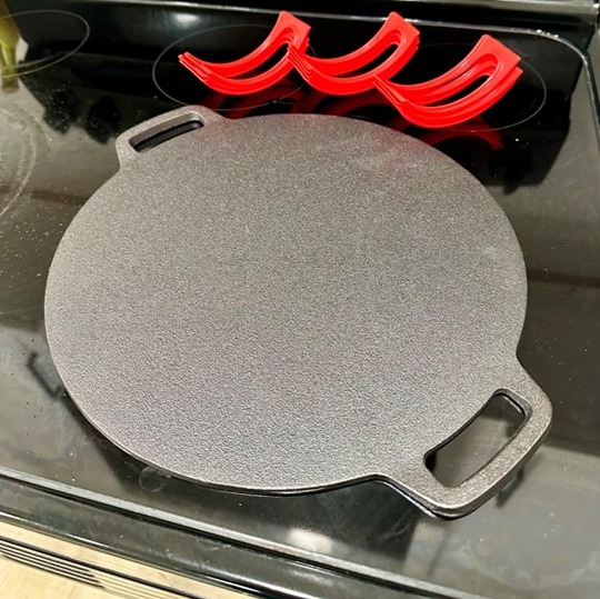 12-in Cast Iron Pan, Comal Para Tortillas, Crepe Pan Nonstick, Iron Tawa Pan