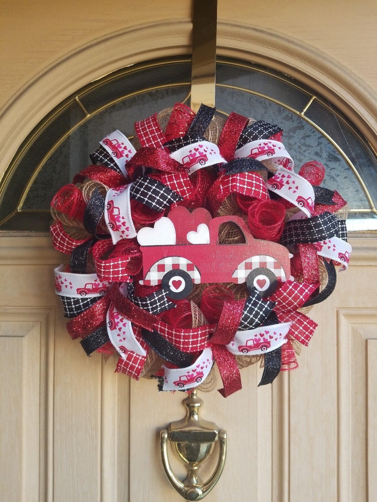 Small Valentine's Farmhouse Truck Wreath