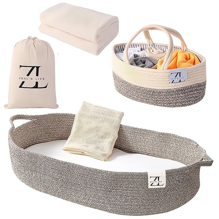 Baby Changing Basket with Diaper Caddy