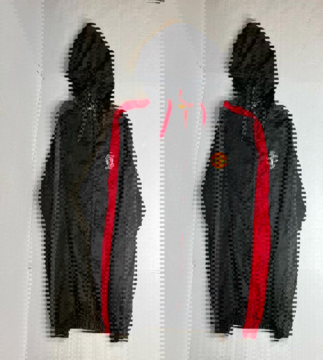 Manchester United Black Windbreaker Jacket - Size XL