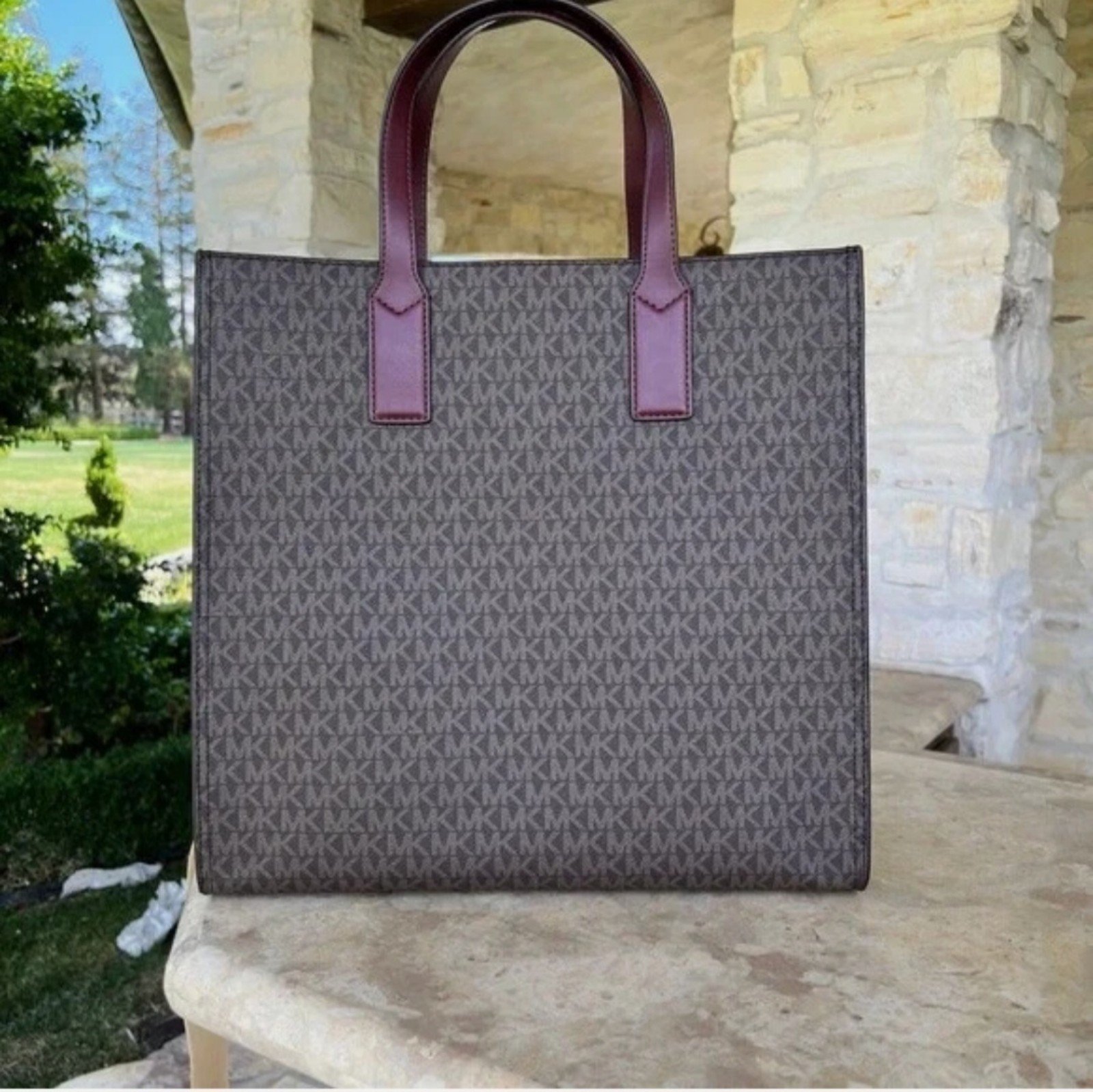 Michael Kors Gray And Purple Women Crossbody Bag