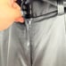 Aritzia Babaton Belted Pleat Pant Black Satin Size 2