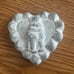 Original signed Isabel Bloom stone heart shaped art figure