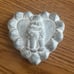 Original signed Isabel Bloom stone heart shaped art figure