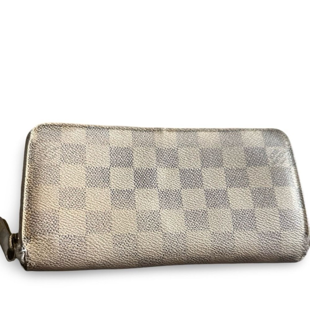 Louis Vuitton Damier Beige gray Checked Long Zipper Wallet
