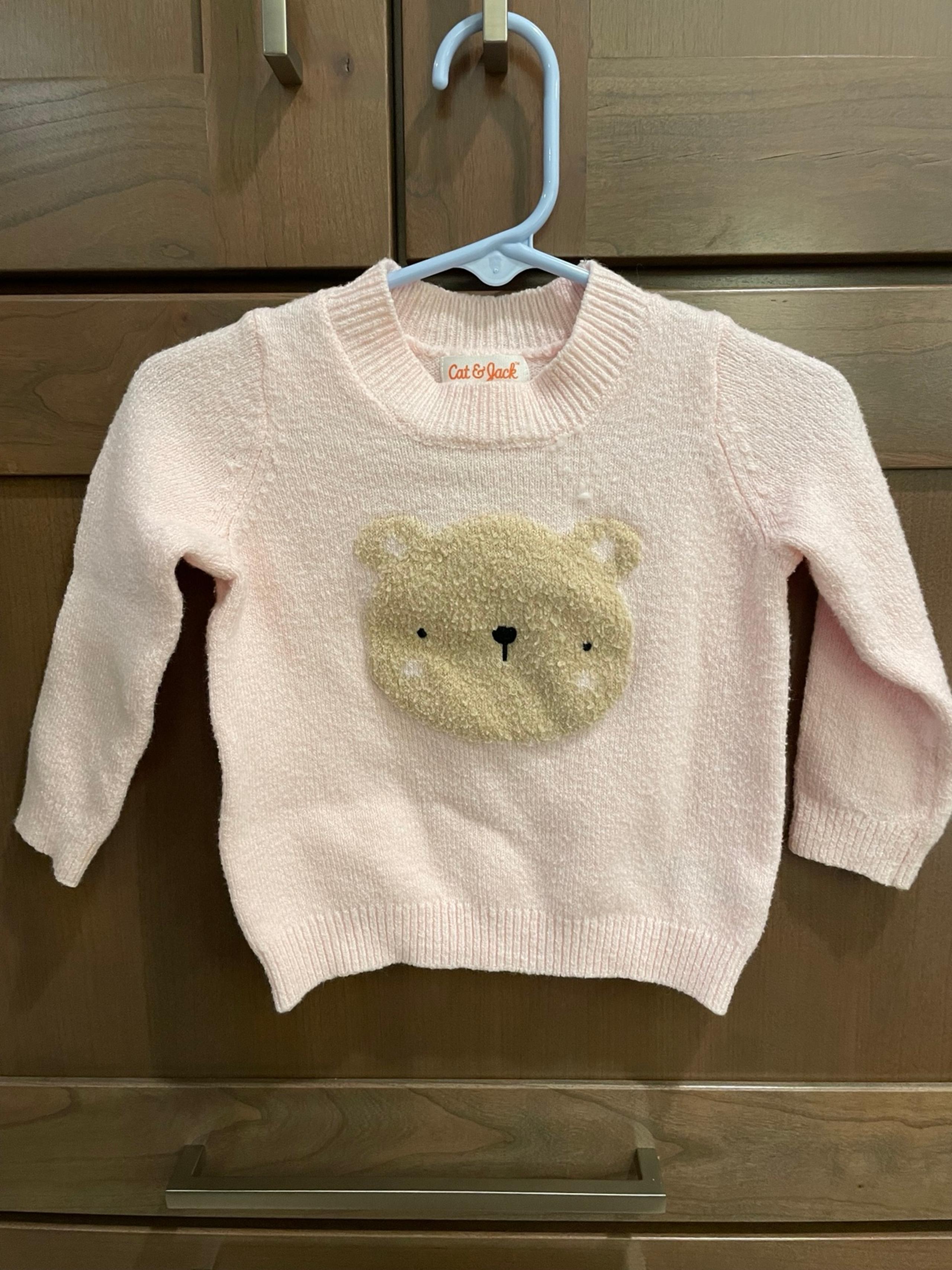 Cat & Jack fluffy bear sweater 6-12 months