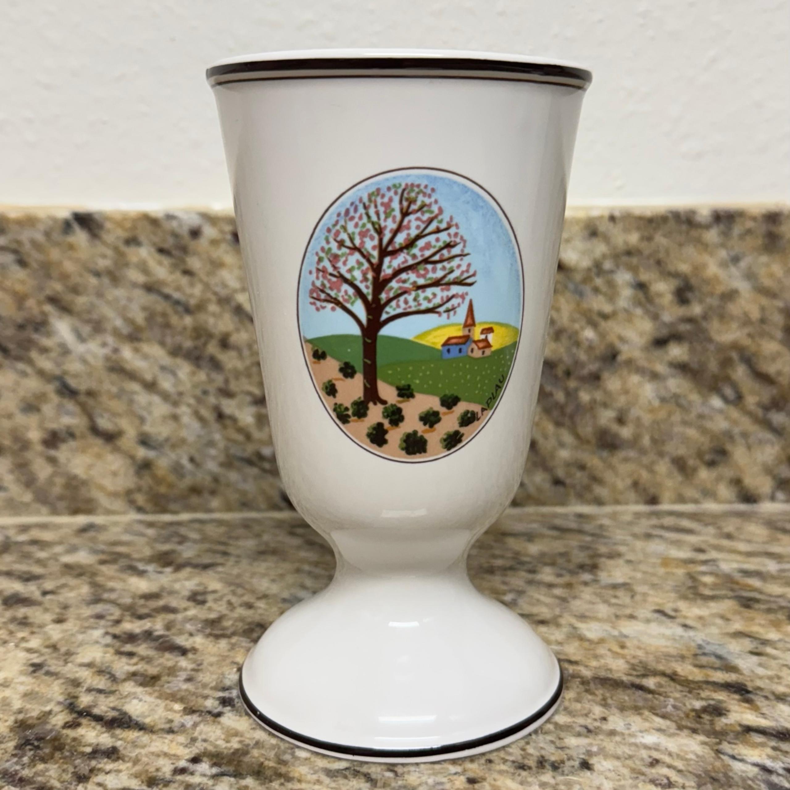 Villeroy & Boch Tree Design Naïf Laplau Luxembourg 5 1/4" Goblet Cup *Chipped
