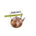 Small Copper Metal Ware Kettle Blue & White Ceramic Handle