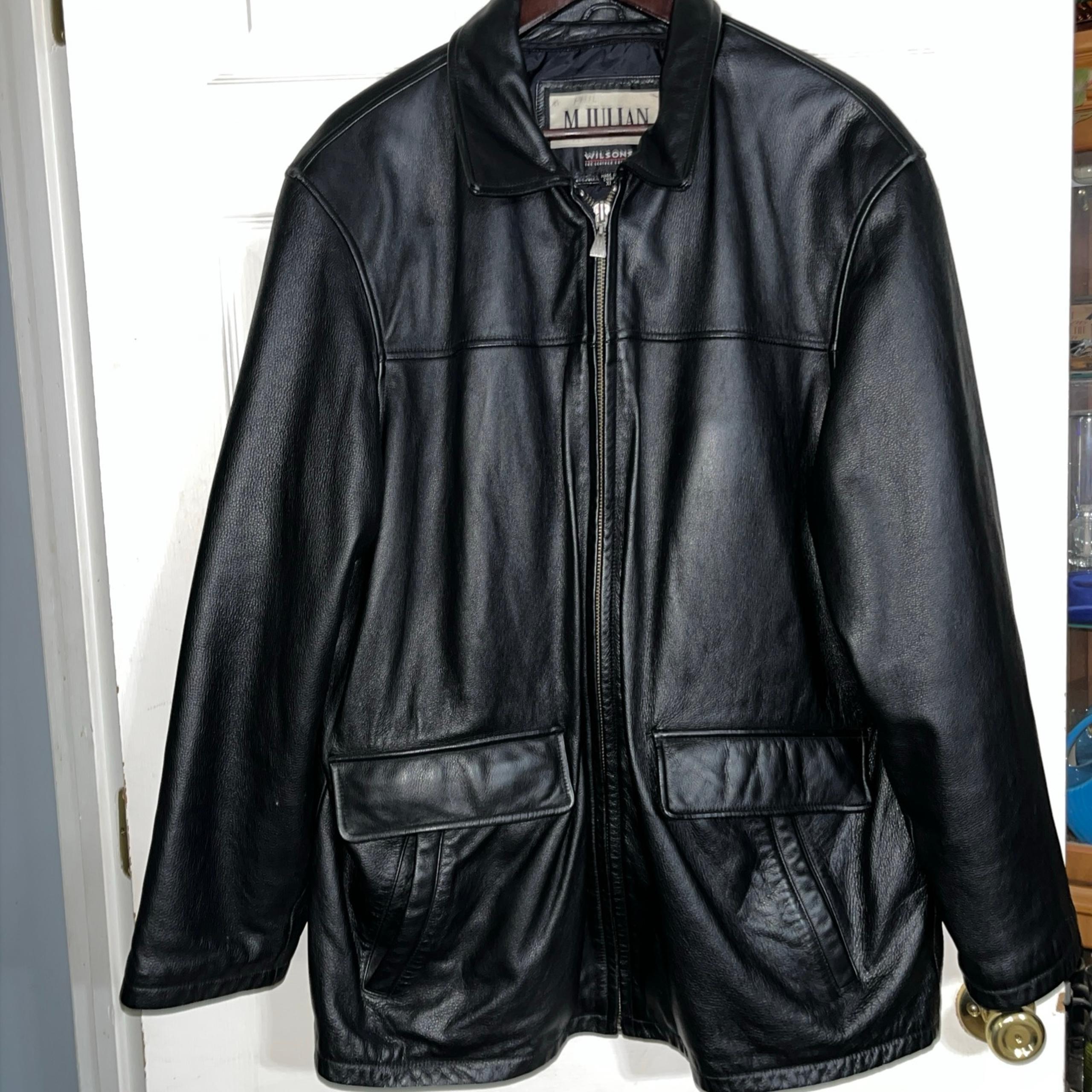 Wilsons Leather M. Julian Leather Jacket Size XL Zip Front Men’s
