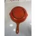 VF Le Creuset Cousances Orange Flame 9 Cast Iron Enamel Double Spout Skillet