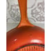 VF Le Creuset Cousances Orange Flame 9 Cast Iron Enamel Double Spout Skillet