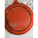 VF Le Creuset Cousances Orange Flame 9 Cast Iron Enamel Double Spout Skillet