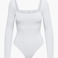 Aritzia Babaton long sleeve square neck bodysuit