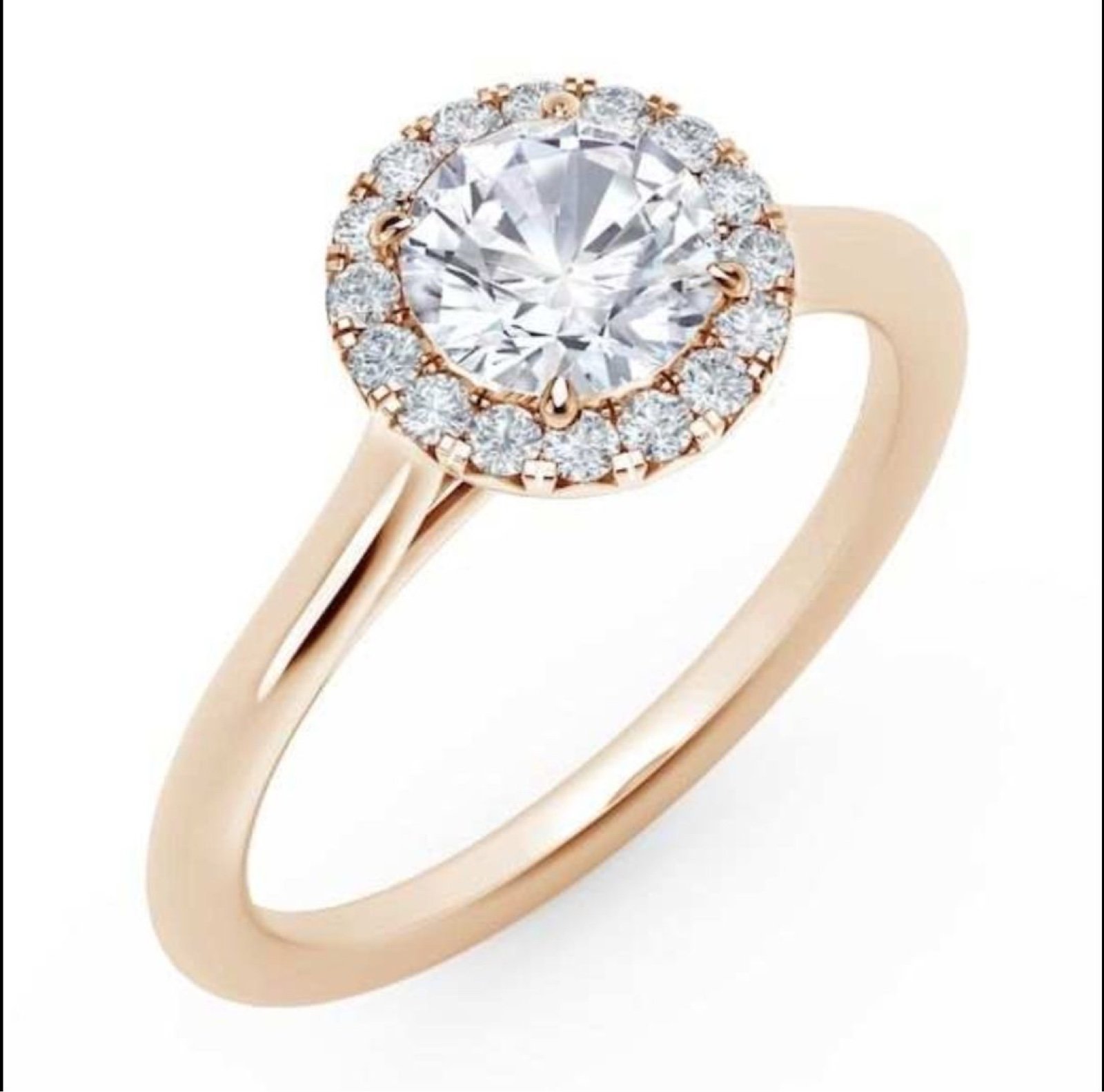 *SALE* 2CT Round cut Real Moissanite 14k solid Gold Engagement Ring Size 7