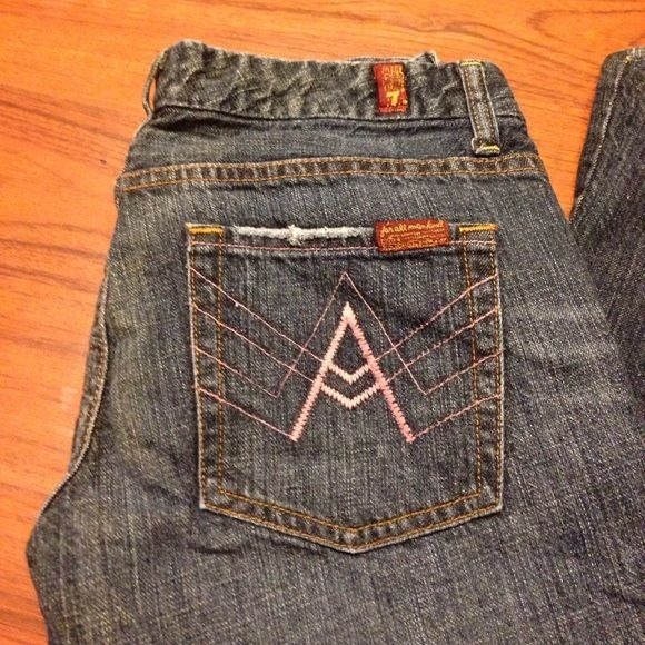 Y2K Vintage 7 For all Mankind Jeans Low Rise Jeans Boot Cut Jeans Size 29
