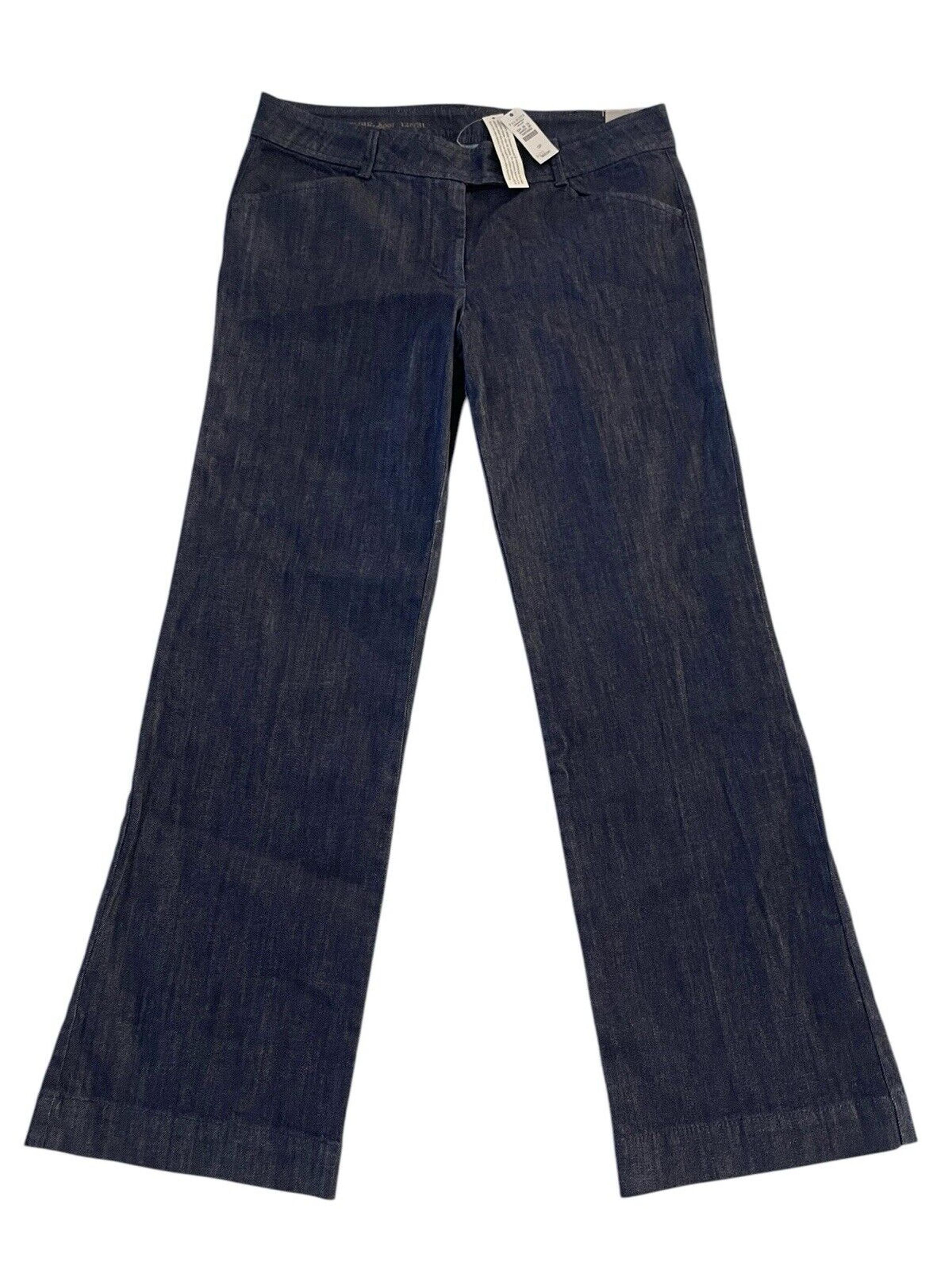 Talbots NWT Signature Dark Denim Boot Cut Mid Rise Jeans Women's size 12 Petite