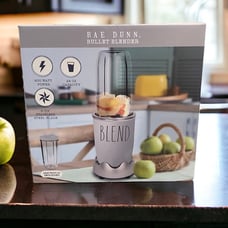 NEW Rae Dunn ‘BLEND’ Gray Bullet Blender 24 Oz Capacity