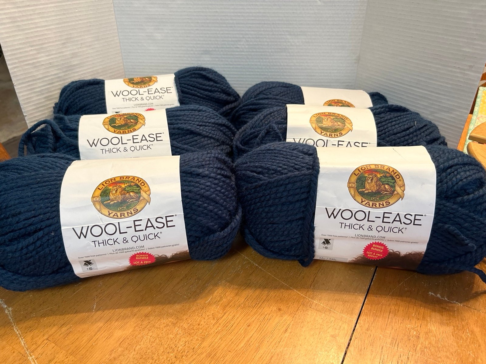 Lion Brand Wool Ease Thick & Quick Yarn Petrol Blue 6 Skeins