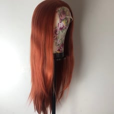 22 Copper Red STRAIGHT Lace Part Wig