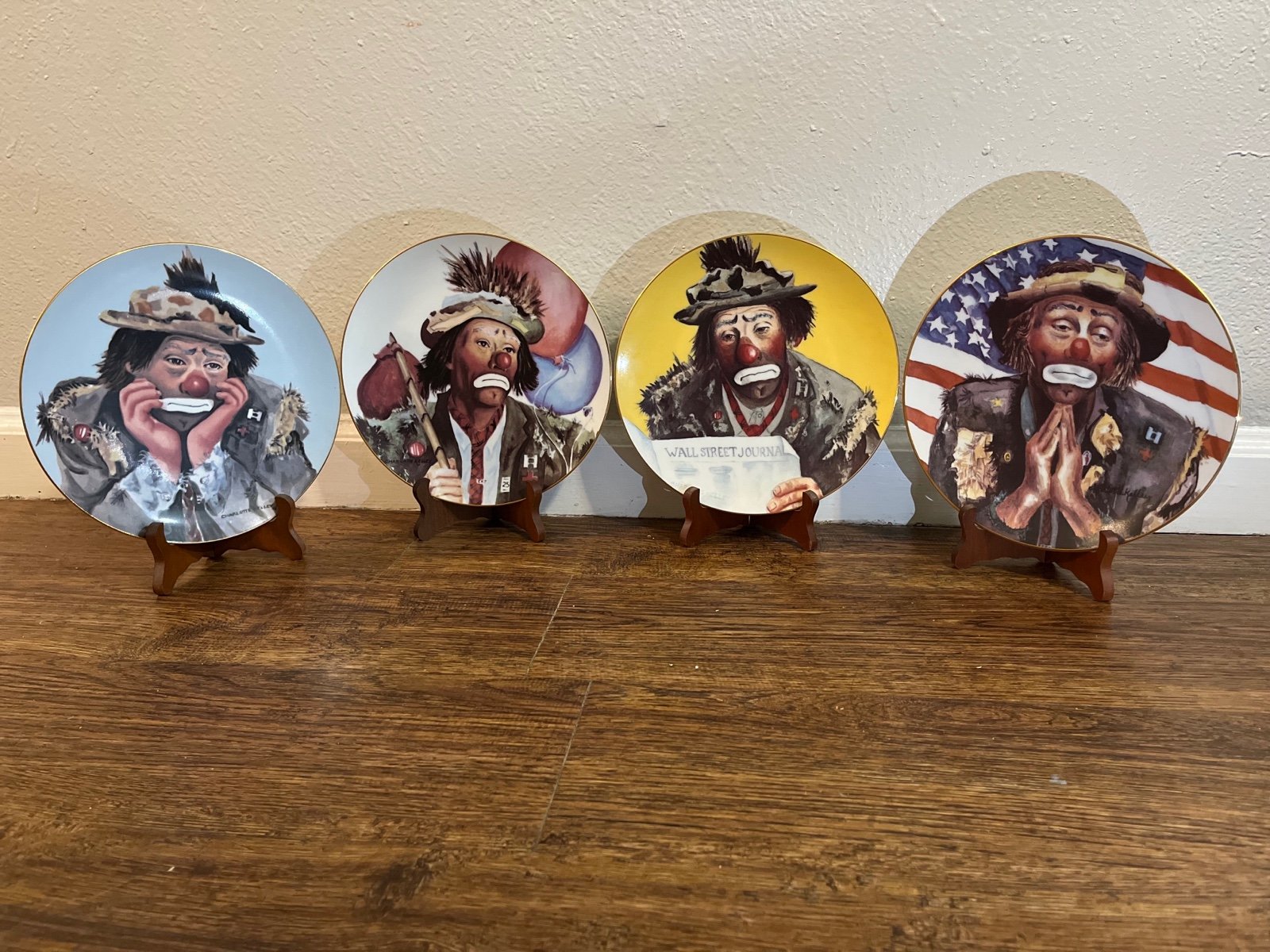 Limited Edition Emmett Kelly Jr., Clown Collectors Plates, Vintage Clown Plates