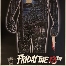 Friday the 13th signed movie poster