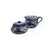 Gres de la Roche Blue Deer Salt Glazed 3 Piece Stoneware Sugar and Creamer Set