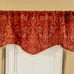 Vintage Wilkinson’s Red Paisley Beaded Accent Fringe Window Valances Set of 2