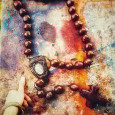 Giant rosary beads
