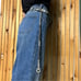 Chico's Silver Black Circle Chain Link Ribbon Belt