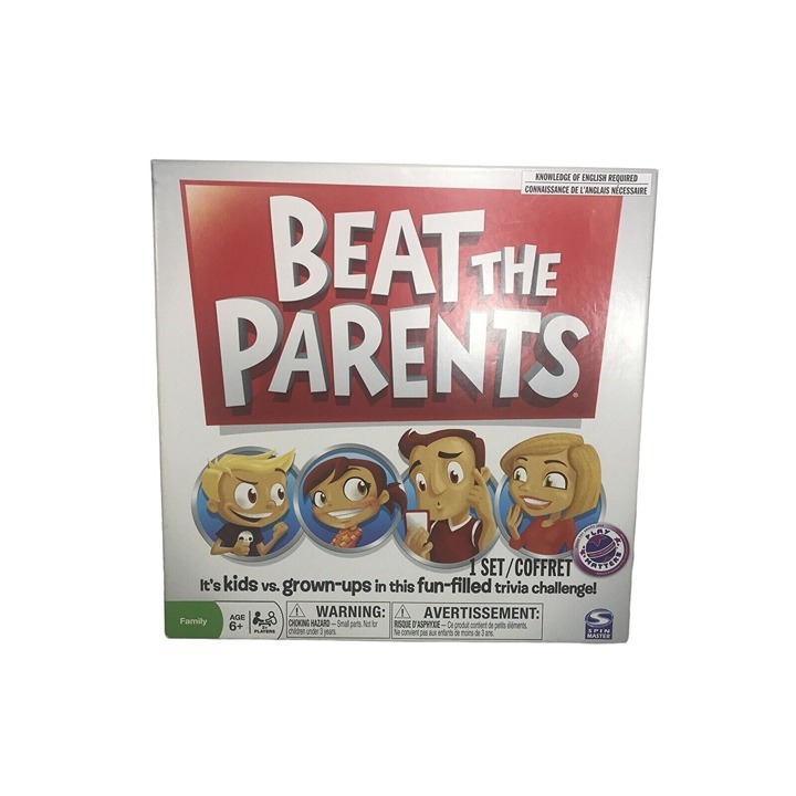 Beat the Parents Family Trivia Game Spin Master- COMPLETE Kids Vs Parents Family