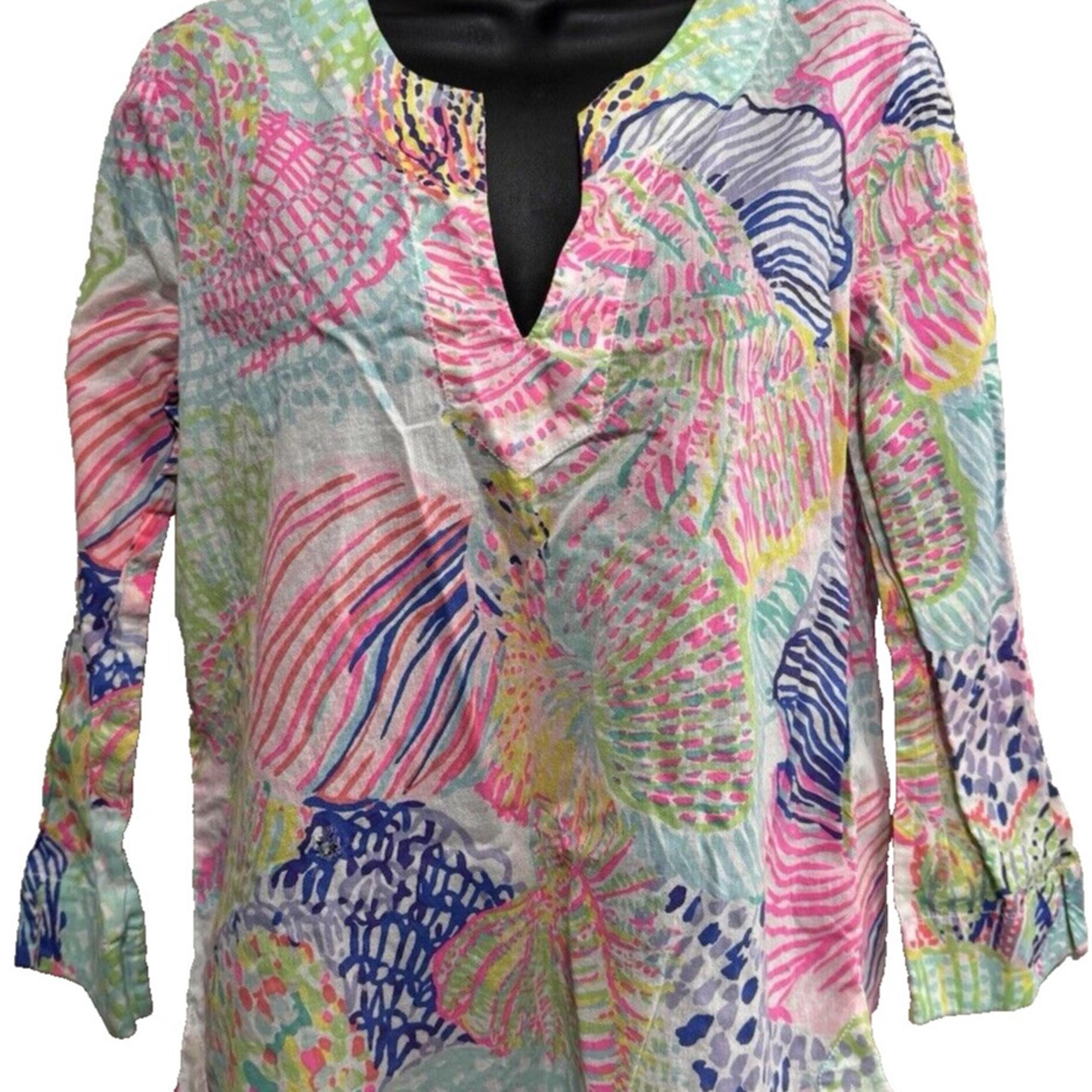 Lilly Pulitzer Women's Amelia Island Tunic Top Style 20994 100% Cotton Size S