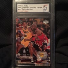 1998 upper deck MJ Living legends #147 The Jordan Files SNC Grading 9 mint