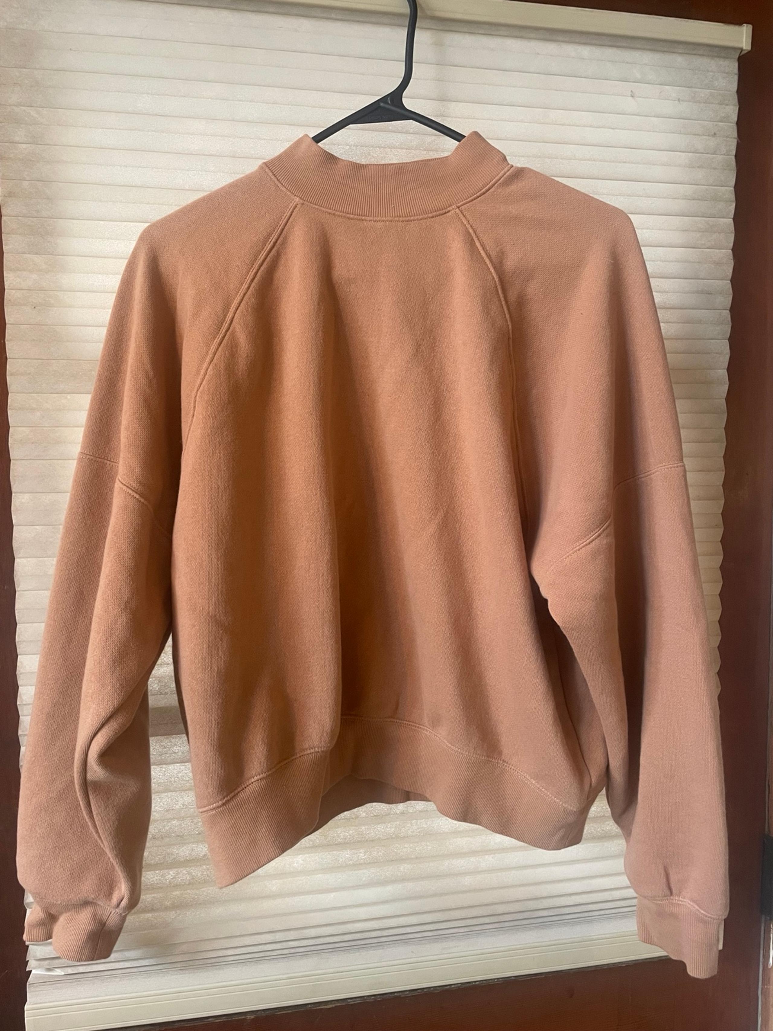 VS Pink mock neck sweater in camel size M
