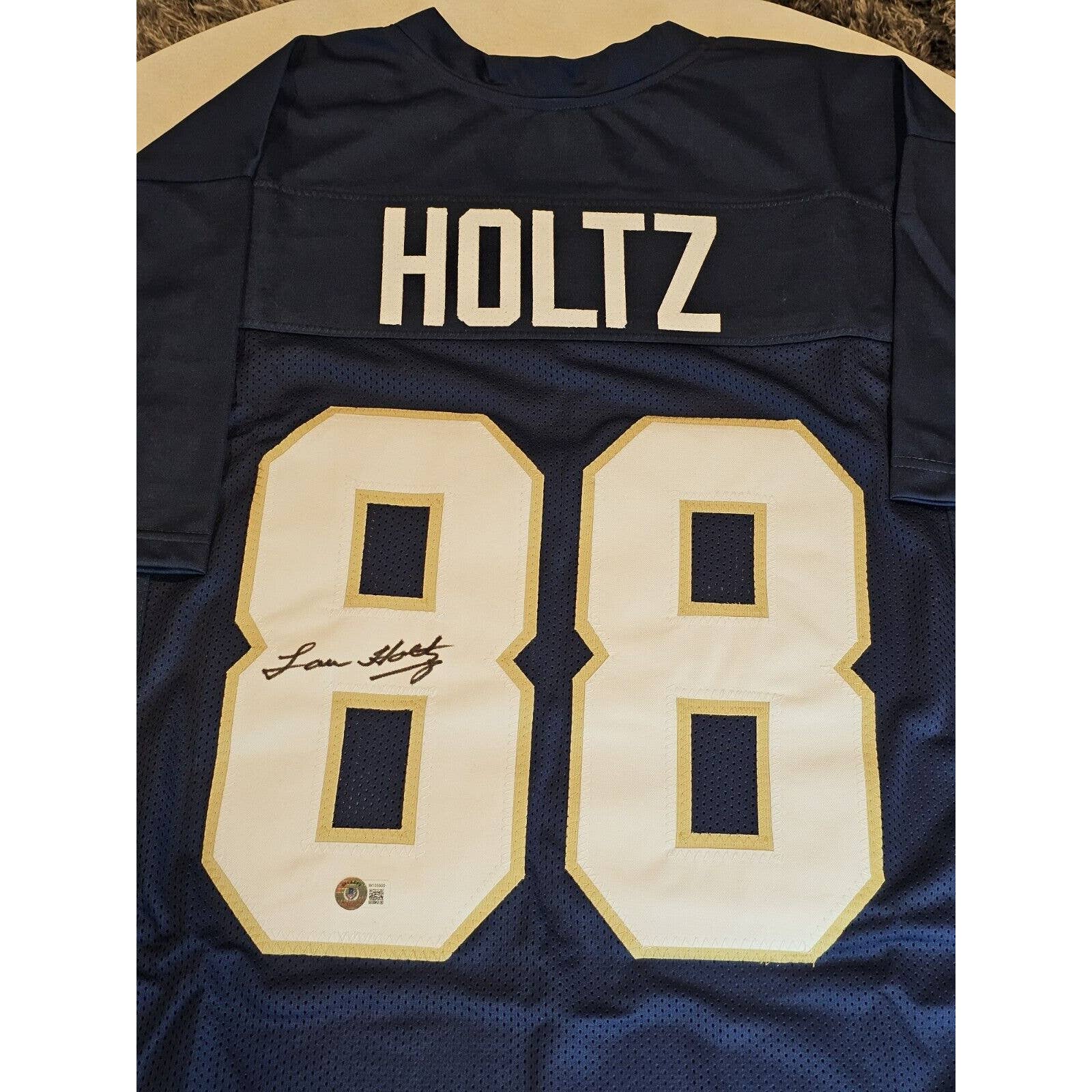 Lou Holtz Autographed/Signed Jersey Notre Dame Fighting Irish Coach 88 Champ