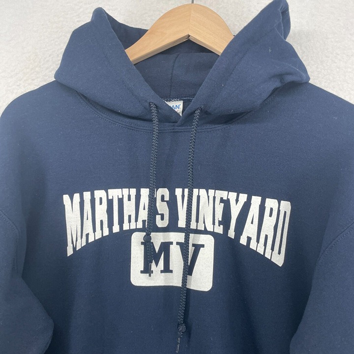 MV Adult Fleece-lined Pullover Graphic Blue T-Shirt
