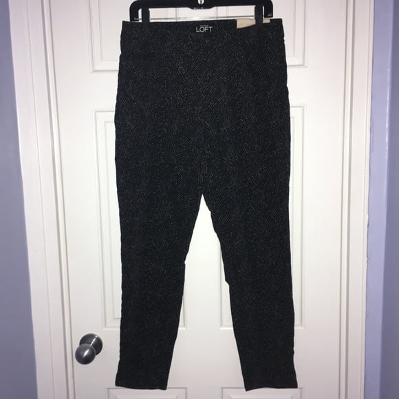Ann Taylor Loft animal print curvy skinny pants, 8