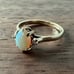 Vintage 10k Solid Gold Australian Opal & Diamond Ring