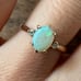 Vintage 10k Solid Gold Australian Opal & Diamond Ring