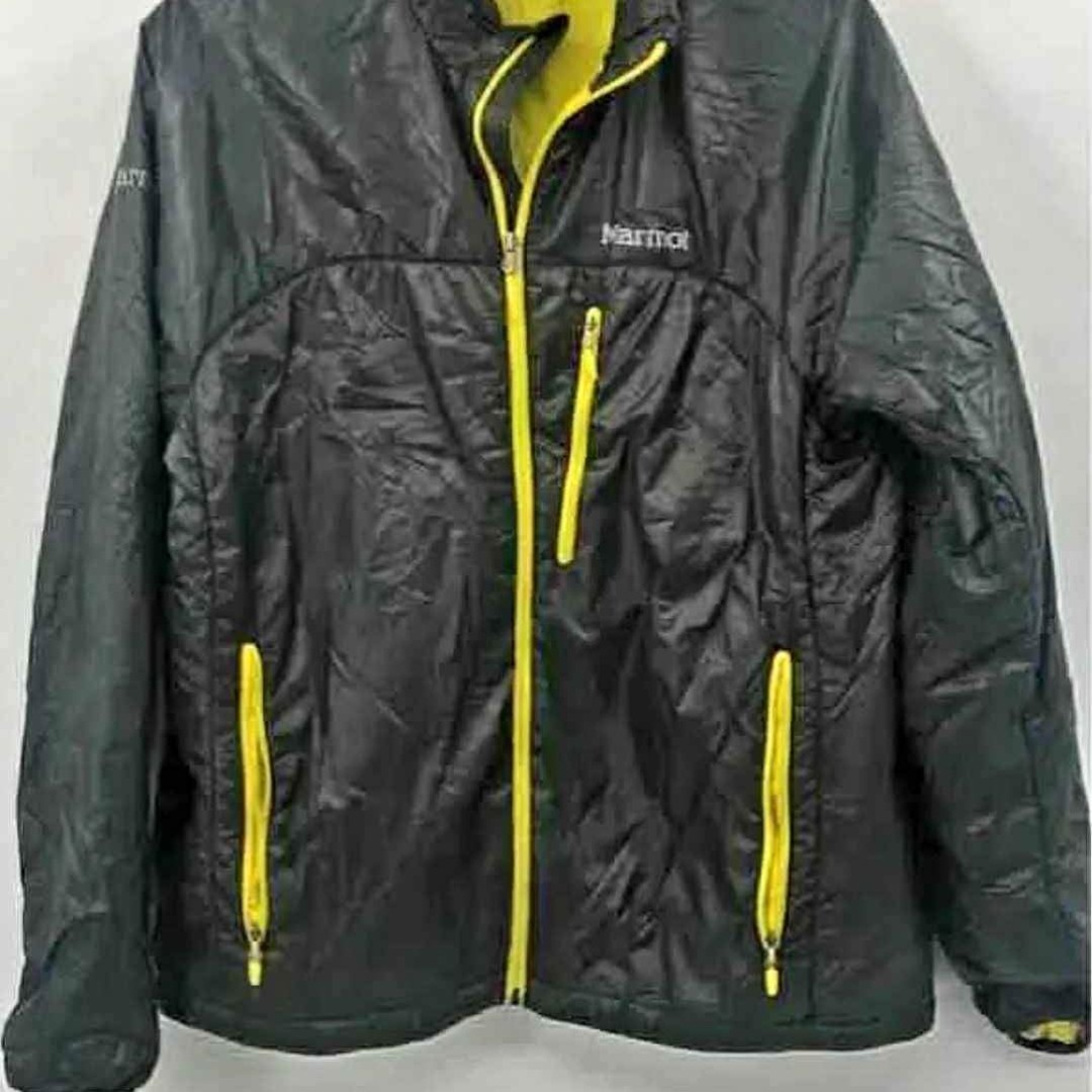 Marmot Mens Black Yellow Full-Zip Windbreaker Jacket Coat Size X-Large